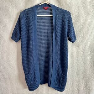 Merona Women’s Blue Short Sleeve Cardigan Sweater Size: Medium